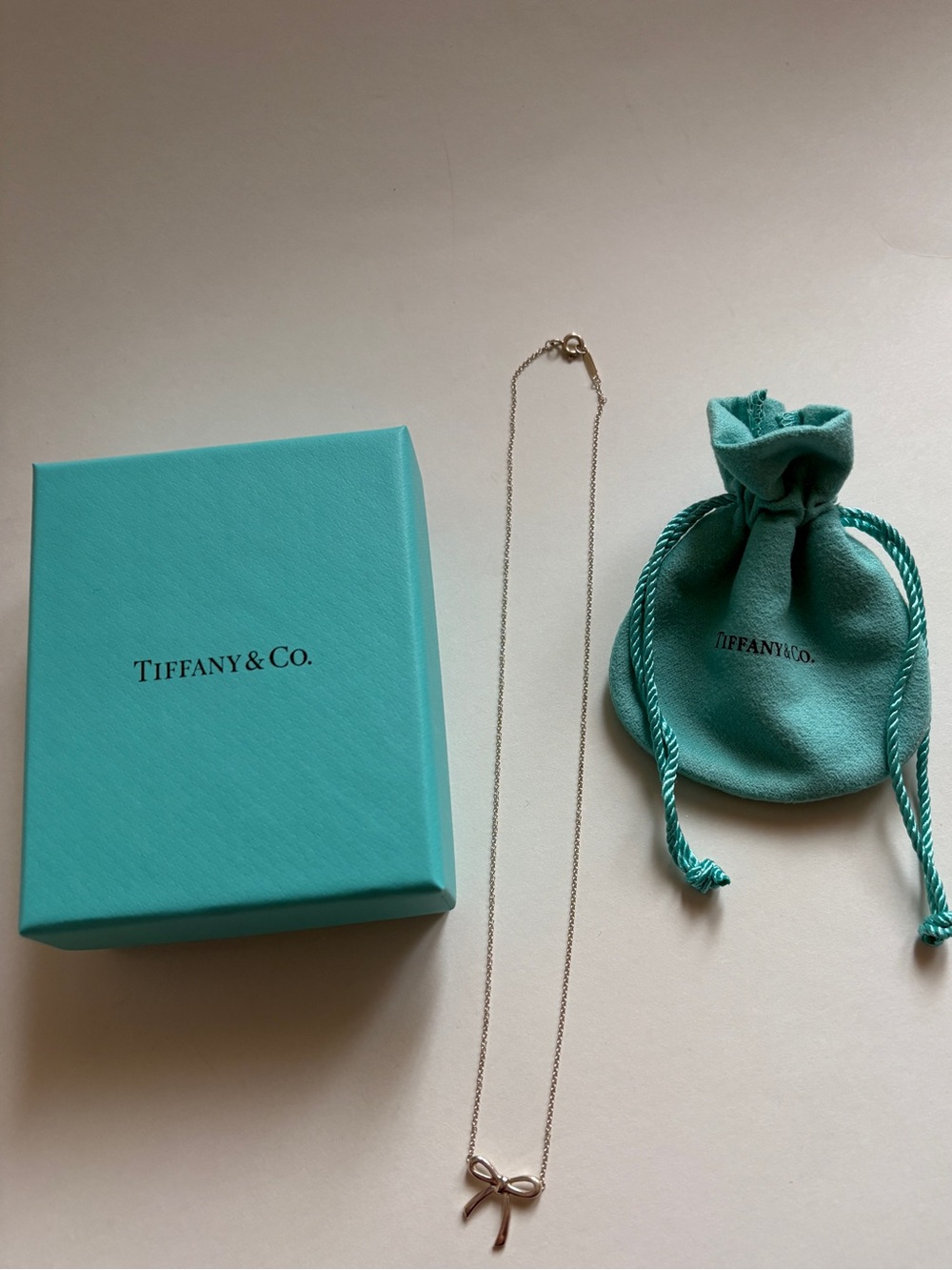 Tiffany & Co. Bow Pendant Necklace